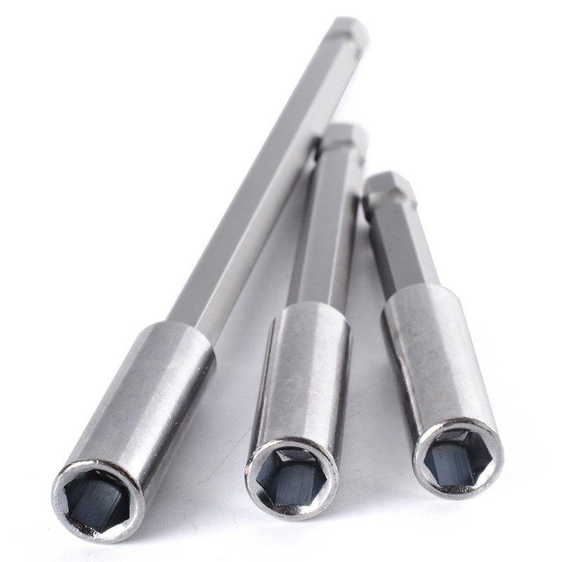 QISF 10-Pieces Magnetic Bit Holder Extension, 1/4 inch Hex Shank Heavy Duty Quick Release for Screws, Nuts, Drills, Handheld Drivers 50/60/75/100/150mm - Image 2